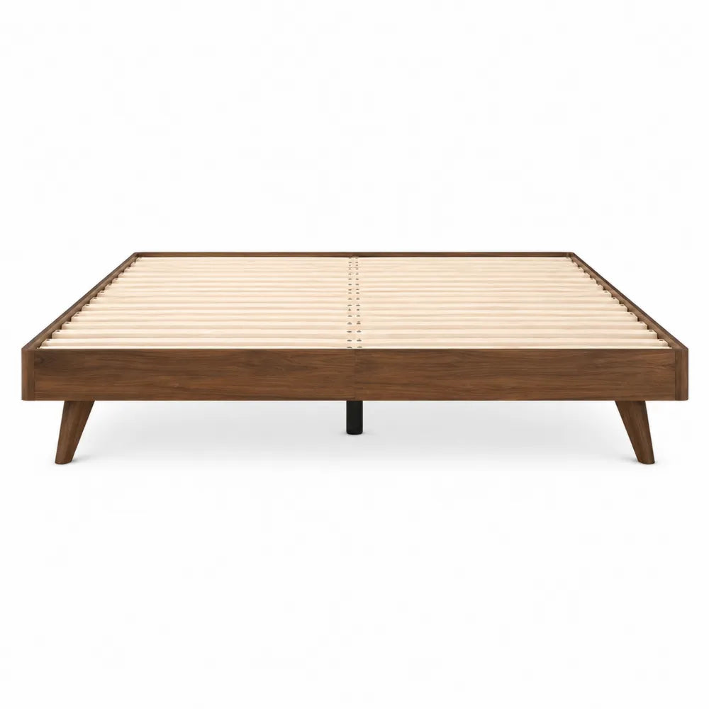 Letto piattaforma in legno di noce 200x160 cm