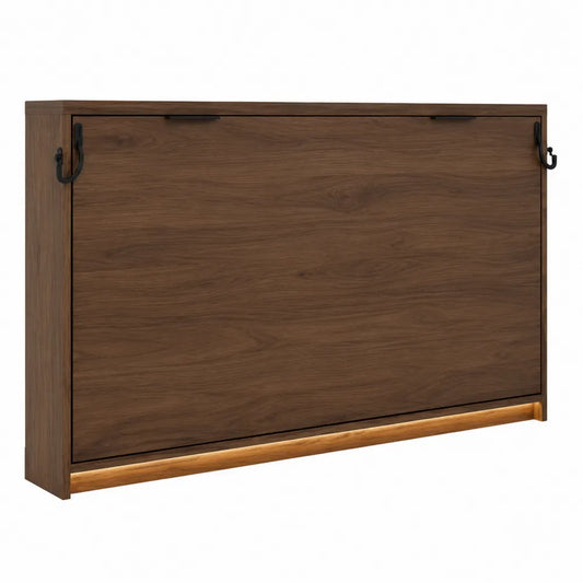 Letto a scomparsa orizzontale in legno marrone 200x90 cm
