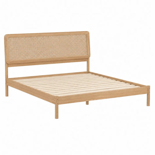 Letto in legno e rattan matrimoniale 200x160 cm